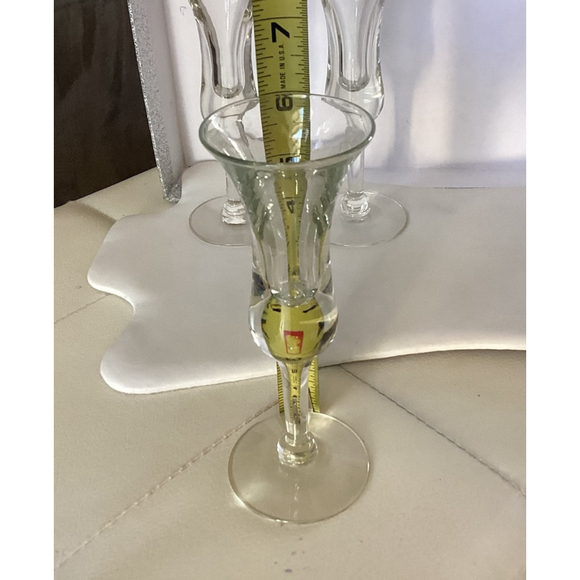 Apertif Cordial Glasses Tulip Stemmed Set of 3 Vintage Barware 6” Tall - Picture 7 of 7